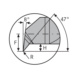 ATORN Mini-Schneideinsatz AQR 4,0mm R0.2 L15 HW5615 - Miniaturschneideinsatz Typ AQ HW5615 - 3