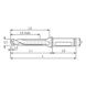 WIDIA TOP Drill M1 Modularer Bohrer 5xD 23,0 x 25,0 x 211,5 mm W32 mit IK - Modulares Bohrsystem Top Drill M1 Bohrtiefe 5xD - 2