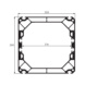 eepos Mediensäule base L2+ Säulenhöhe 2500 mm - base- Aluminium Mediensäule - 2