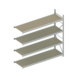 META Weitspannregal Mini-RACK Höhe 2500 mm, Anbauregal m.Spanplatte 2600x800 mm - Weitspannregal MINI-RACK - 1