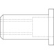 GESIPA écrous à sertir en aluminium M4 x 13 mm, paquet de 500 - Ecrous à sertir (écrous à rivet unique), tête ronde plate - 1