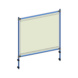 Infektionsschutzrahmen FETRA L x B x H 1260 x 49 x 1410 mm PVC-Folie glasklar - Infektionsschutzrahmen - 1