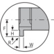 ATORN Mini-Schneideinsatz S Stechen Innen D min=9,4mm A8 1,5mm - Miniaturschneideinsatz stirnseitig - 2