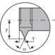 ATORN Mini-Schneideinsatz S Vollprofil 60 Grad D min=11,3mm A10 0,75mm - Miniaturschneideinsatz stirnseitig - 2