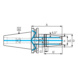 ATORN Schrumpffutter SK40 (ISO 7388-1) Durchmesser 6 mm A=80 mm - Schrumpffutter 4,5° - 3