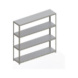 Weitspannregal SPEED-RACK 2470x2500x600mm verz. 4 Fachebenen m.Stahlpaneelen - Weitspannregal - 2