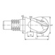 ATORN WK HSC Radiusfräser D=12,0 x 9 x 17 mm Typ N Z2 WK-Größe 30 SW=10 x 4 - VHM Radiusfräser für Wechselkopfsystem - 2