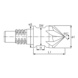 ATORN WK Fasenfräser D=16,0 x 12 x 21 mm Z6 WK-Größe 40 SW=13 x 4 - VHM Entgrater für Wechselkopfsystem - 2