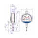 ATORN Feinzeiger IP 53 0,001 mm Skalenteilungswert 0,1 mm Messspanne - Feinzeiger - 2