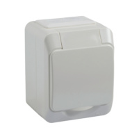 Surface-mounted outlet, hinged, IP44, Artic