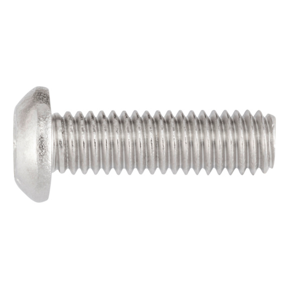 Safety screw, round head, star socket / TX, safety peg - ISO 7380-1 SIM. TX A2/070 M4X20