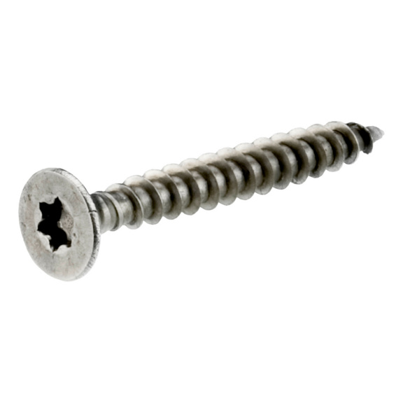 Chipboard screw, countersunk head, TX, full thread - CHIPBOARD COUNTS A2 TX20 4X20 FT