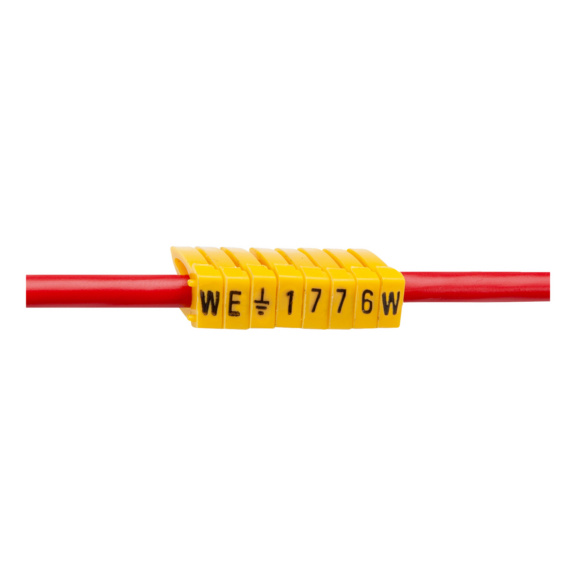 CONDUCTOR TAG STRIP 1.5–2.5 MM2 Black letters on a yellow background - C-MARK BAND 1,5-2,5 MM2 9 YE LEG