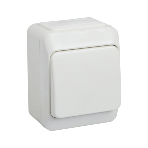 Surface-mounted switch IP44, Artic - SWITCH 6/1 PINTA IP44 WHITE ARTIC