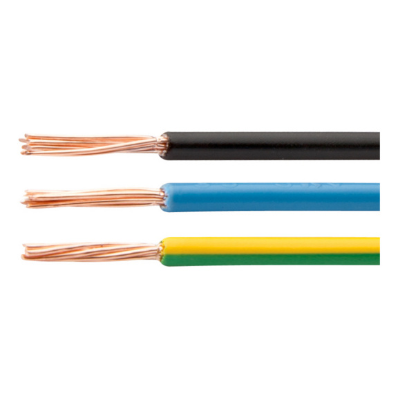 Installation conductor H07V2-R MK 90 - H07V2-R 1,5 green/yellow