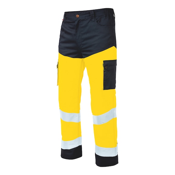 Pantalon de travail Würth MODYF haute-visibilité jaune/marine
