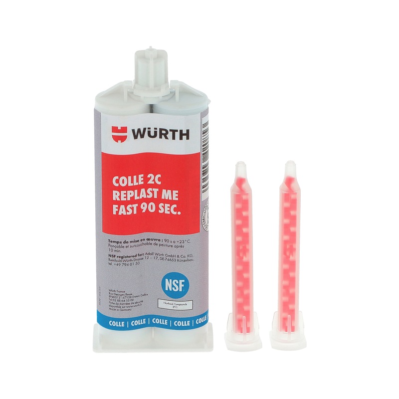 Colle plastique 2C Replast ME 90 s pour Professionnels | WURTH