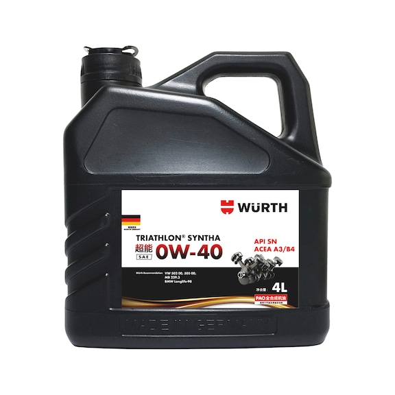 发动机机油 超能 0W-40 - PAO全合成机油-超能(SYNTH A)-0W40-4L