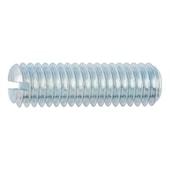 Set screw, slotted w. flat point