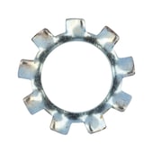 Serrated washer, externally serrated