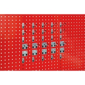 Perforated plate system, assortment/set