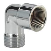 Gomito a 90Gr ottone cromato MF 1613 VIE