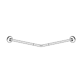 Angled brass shower rail A0148 IND
