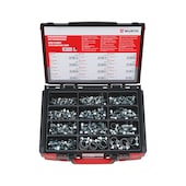 Clamping jaw hose clips assortment/set
