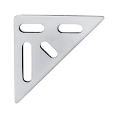 Triangular fishplate, C-mounting rail