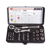 Ratchet double box-end wrench assortment
