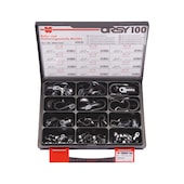 Pipe and fastening clamps assortment/set