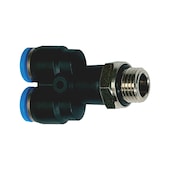 Y-shaped push-in fitting plastic PN