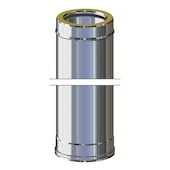 Elemento dritto doppia parete L.1000mm m/f Pd STA