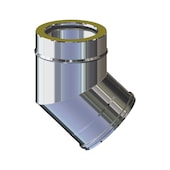 Curva 45GR m/f doppia parete acciaio inox Pd STA