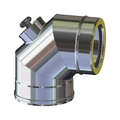 Curva 90GR m/f con ispez. doppia par. inox Pd STA