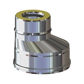 Riduzione f/m doppia parete acciaio. inox Pd STA