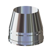 Cappello tronco conico doppia parete inox Pd STA