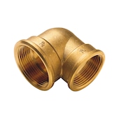Curva a 90 gradi ottone FF ridotta FIG.90R EUC