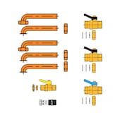 Kit collegamento att. compl. con 4 rubinetti FRO