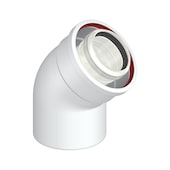 Curva 45 gradi coassiale m/f DN60/100 Pab STA