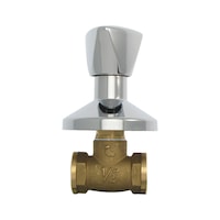 Flush-mounted tap with handle