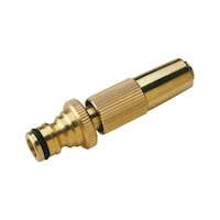 Adjustable spray nozzle for rubber hose