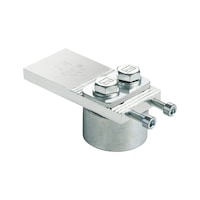 Upper hinge with plate and dual adjustment