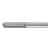 Carbide milling bit with FRC teeth and drill tip