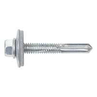 Drilling screw, hexagon head with long drill tip and sealing washer pias<SUP>®</SUP>