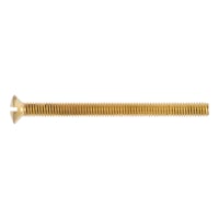 Slotted raised countersunk head screw DIN 964, steel 4.8, brass-plated (D2J)