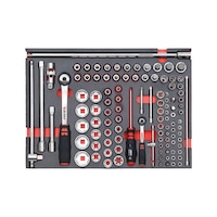 1/4 inch + 1/2 inch tool assortment 109 pieces