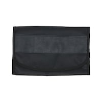 Wagenpapiertasche Nero unbedruckt aus schwarzem Nylon kombiniert mit Kunstleder