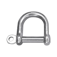 Shackle with wide opening stainless steel A4