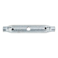 Turnbuckle closed form DIN 1478, zinc-plated steel
